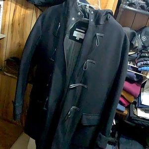 Calvin Klein slim fit pea coat black size medium